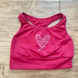 Victoria Sport Victoria's Secret Sports Bra Size S Red Heart Racerback